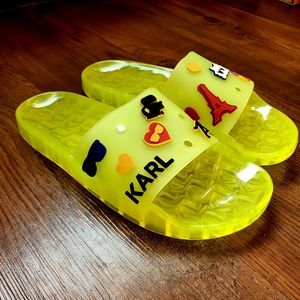 Karl Lagerfeld Paris Neon Slides